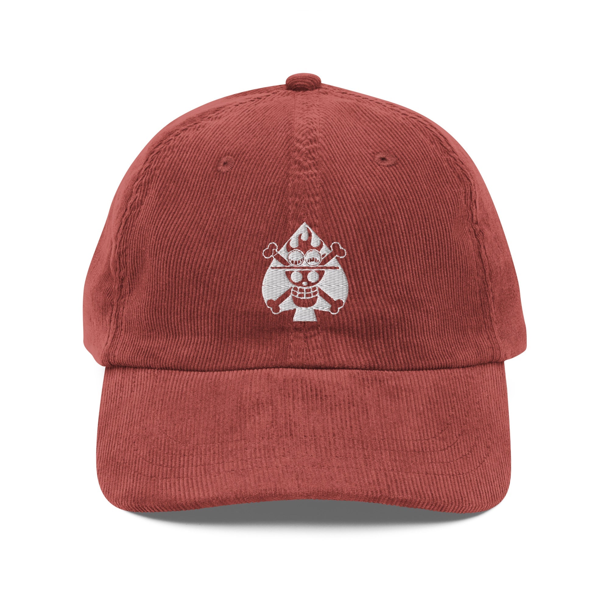 Embroidered Cotton Corduroy Cap